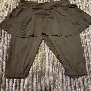 SHEIN Curve Elegant Black leggings with skirt 1XL